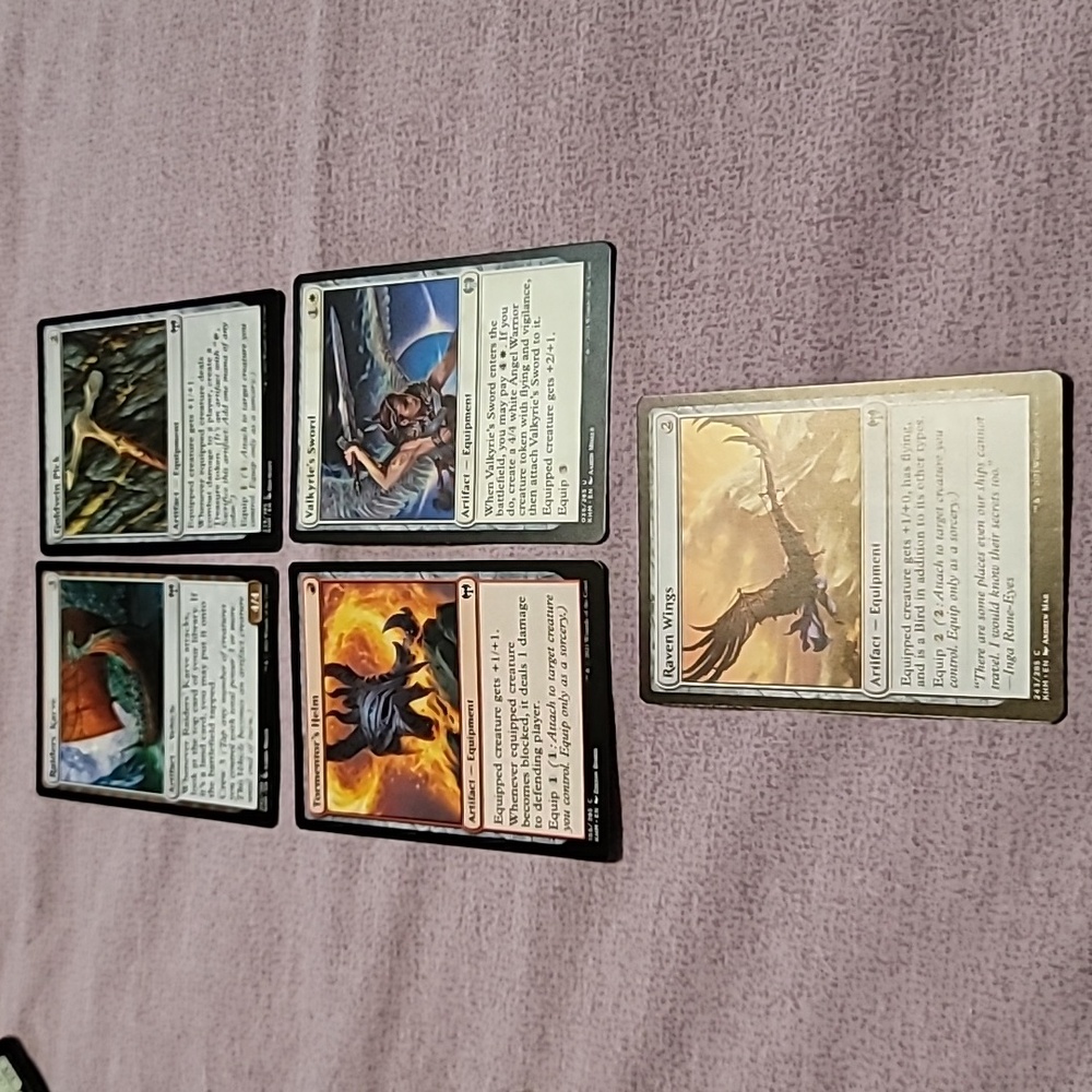 Set of 5 Magic The Gathering (MTG) Artifact Trading Cards
